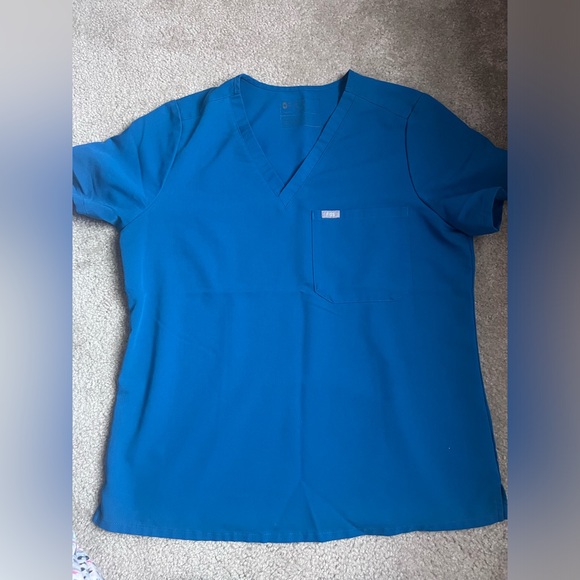 FIGS- (L)Catarina One-Pocket Scrub Top-Alps Blue - Picture 3 of 8